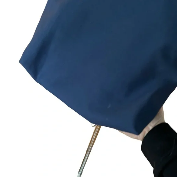 Vintage Tori Totes of Georgia lighthouse handbag with wooden clasp navy red - Picture 9 of 15